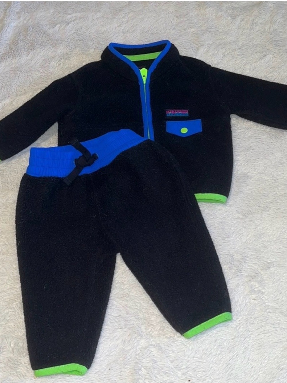 Baby Gap Retro-blocked Neon Fleece set